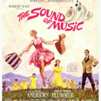 Sound of Music poster shows Julie Andrews with outstretched arms